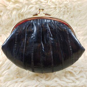 Handcrafted Eel Skin Leather Women's Coin Purse